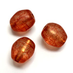 Plastic Bead - Bronze Lined Veggie Color Baroque 17x15MM MATTE BROWN