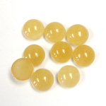 Gemstone Flat Back Cabochon - Round 09MM QUARTZ DYED #05 BEIGE