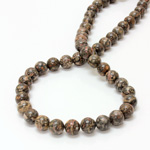 Gemstone Bead - Smooth Round 08MM LEOPARD SKIN AGATE