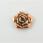 Plastic Flower with Center Hole Metalized - 18MM ANTIQUE COPPER