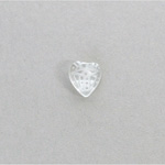 Gemstone Flat Back Carved Scarab - Heart 09x8MM MATTE CRYSTAL