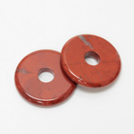 Gemstone Bead - Donut Round Smooth 40MM RED JASPER