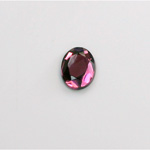 Glass Flat Back Rose Cut Faceted Foiled Stone - Oval 10x8MM AMETHYST