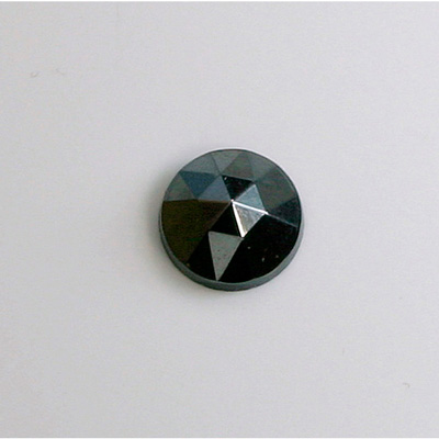 Glass Flat Back Rauten Rose - Round 12MM HEMATITE