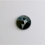 Glass Flat Back Rauten Rose - Round 12MM HEMATITE