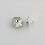 Metalized Plastic Smooth Bead - Saucer 10MM SILVER