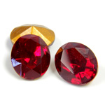 Swarovski Crystal Foiled Point Back Tin Table Cut (TTC) Fancy Stone - Oval 12x10MM SIAM RUBY