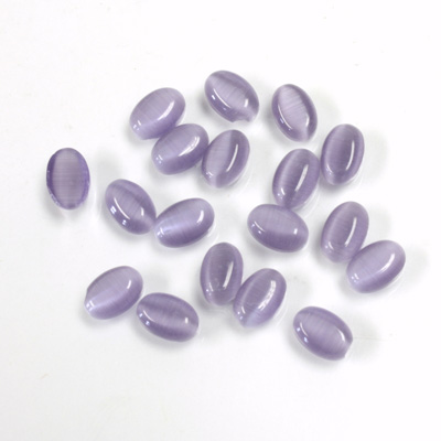 Fiber-Optic Cabochon - Oval 06x4MM CAT'S EYE TANZANITE