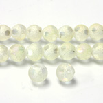 Glass Bead - Round Coated with Cut Window - 06MM CLEAR METALLIC