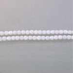 Czech Glass Fire Polish Bead - Round 03MM MOONSTONE WHITE