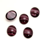 Glass Medium Dome Cabochon - Oval 12x10MM PORPHYR AMETHYST