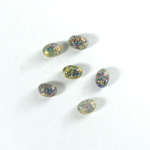 Glass Medium Dome Lampwork Cabochon - Oval 06x4MM BLUE OPAL (04531)