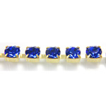 Preciosa Crystal Rhinestone Cup Chain - PP24 (SS12) SAPPHIRE-RAW