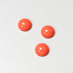 Plastic Flat Back Opaque Cabochon - Round 09MM CORAL