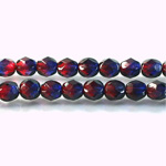 Czech Glass Fire Polish Bead - Round 06MM GARNET-PURPLE 48686