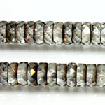 Czech Glass Fire Polished Bead - Rondelle 10x4MM AZURO