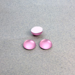 Plastic Flat Back Foiled Cabochon - Round 09MM MATTE ROSE