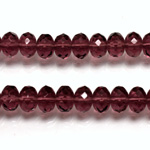 Czech Glass Fire Polish Bead - Rondelle Donut 08x5MM AMETHYST