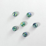 Glass Medium Dome Lampwork Cabochon - Round 05MM GREEN OPAL (02420)