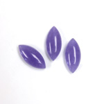 Gemstone Flat Back Cabochon - Navette 15x7MM QUARTZ DYED #16 PURPLE
