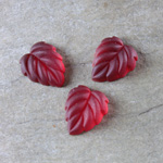 Preciosa Glass Flat Back Leaf 12MM MATTE RUBY Foiled