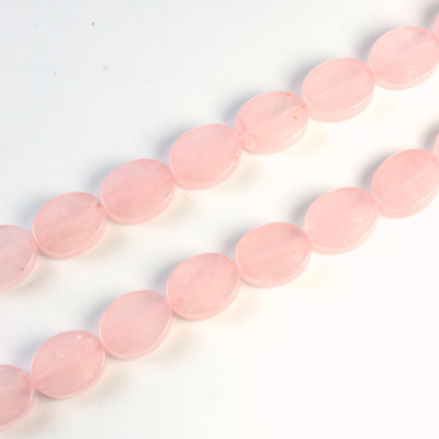 Gemstone Bead - Flat Top Oval 10x8MM ROSE QUARTZ