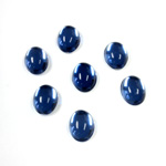 Plastic Flat Back Foiled Cabochon - Oval 08x6MM MONTANA