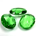 Glass Point Back UnfoiledTin Table Cut (TTC) Stone - Oval 40x30MM PERIDOT