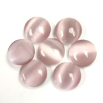 Fiber-Optic Cabochon - Round 11MM CAT'S EYE LT PURPLE