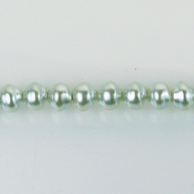 Czech Glass Pearl Bead - Snail Shell 06MM LT BLUE 70462