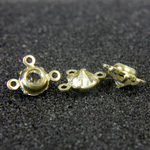 Preciosa MAXIMA Pure Unfoiled Chaton in Metal Setting with 3 Loops 18SS CRYSTAL-RAW