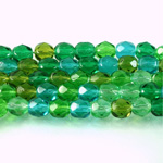 Czech Glass Fire Polish Bead - Round 06MM GREEN MIX