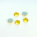 Plastic Flat Back Foiled Rose Cut Rhinestone - Round 07MM JONQUIL