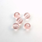 Czech Pressed Glass Large Hole Bead - Round 08MM ROSALINE