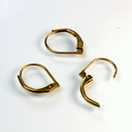 Brass Earwire 13MM Leverback Plain Round with no Loop