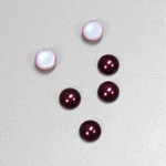 Glass Medium Dome Cabochon Pearl Spray Finish - Round 07MM AMETHYST