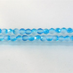 Czech Glass Fire Polish Bead - Round 04MM AQUA 93960