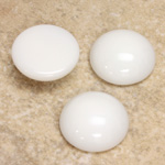 Glass Medium Dome Cabochon - Round 18MM CHALKWHITE