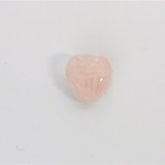 Gemstone Flat Back Carved Scarab - Heart 12x11MM ROSE QUARTZ