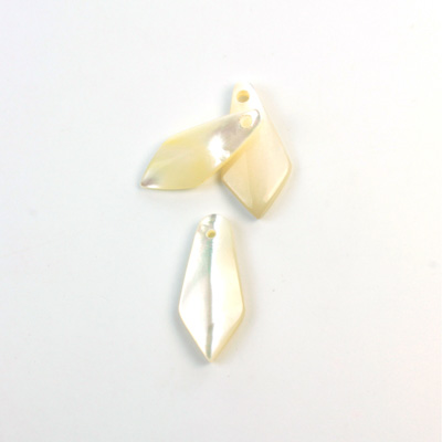 Shell Pendant - Smooth Spear 18x8MM WHITE MOP