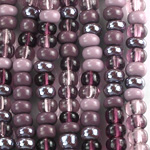 Preciosa Czech Glass Seed Bead - Round 6/0 MIXED PURPLE Color