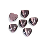 Fiber-Optic Cabochon - Heart 08MM CAT'S EYE PURPLE