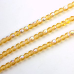 Czech Pressed Glass Bead - Smooth Round 04MM TOPAZ AB