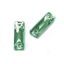 Asfour Crystal Flat Back Sew-On Stone - Cushion 18x6MM PERIDOT