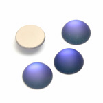 Glass Medium Dome Foiled Cabochon - Coated Round 13MM MATTE VULCANO