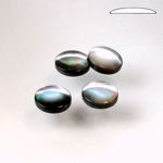 Shell Flat Back Cabochon - Round 09MM BLACK TAHITI PEARL