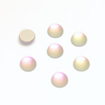 Glass Medium Dome Foiled Cabochon - Coated Round 07MM MATTE VITRAIL LT