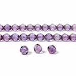 Czech Pressed Glass Bead - Smooth Bicone 06MM LUMI COAT PURPLE