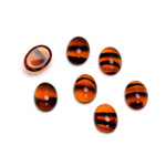 Glass Medium Dome Cabochon - Oval 08x6MM TORTOISE