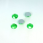 Plastic Flat Back Foiled Rose Cut Rhinestone - Round 07MM PERIDOT